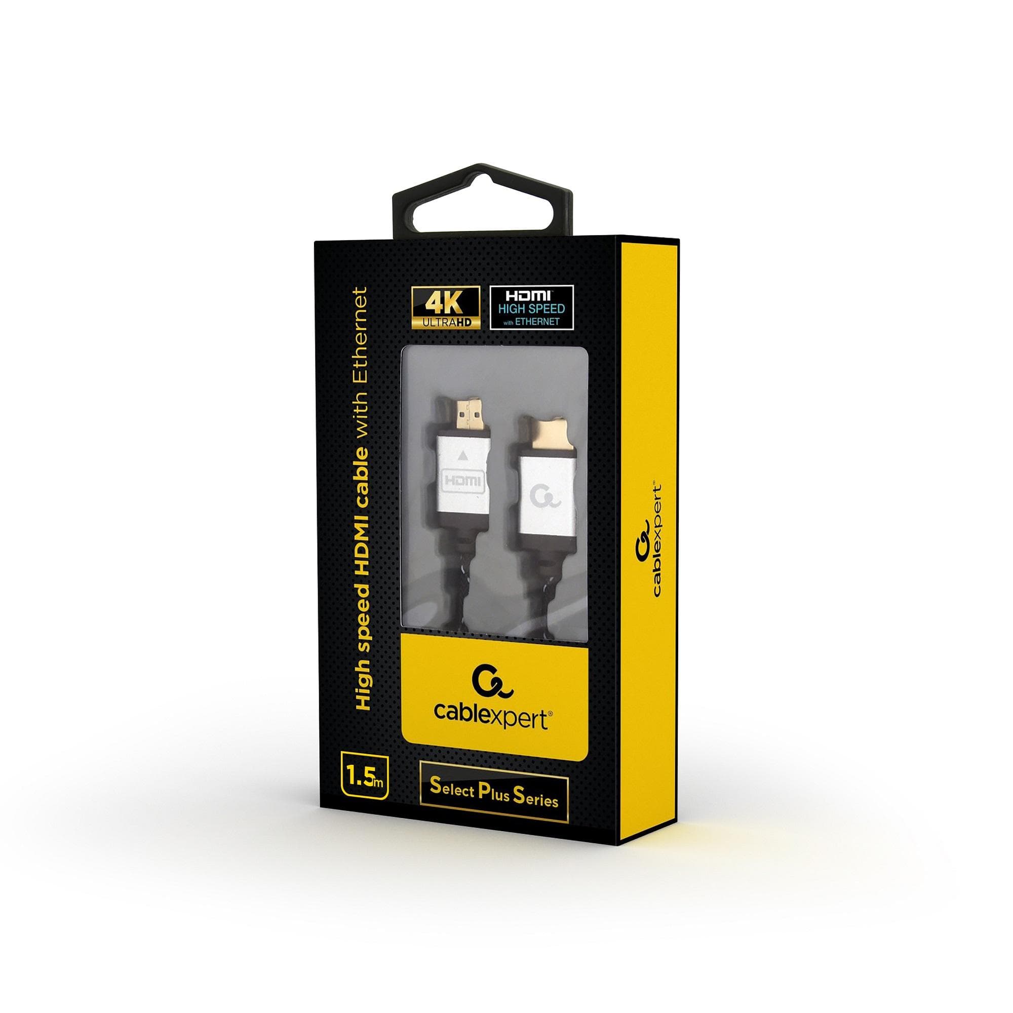Kabel HDMI-HDMI M/M High Speed v1.4 4K UHD Ethernet seria &amp;quot;Select Plus&amp;quot; Gembird (1,5 m)
