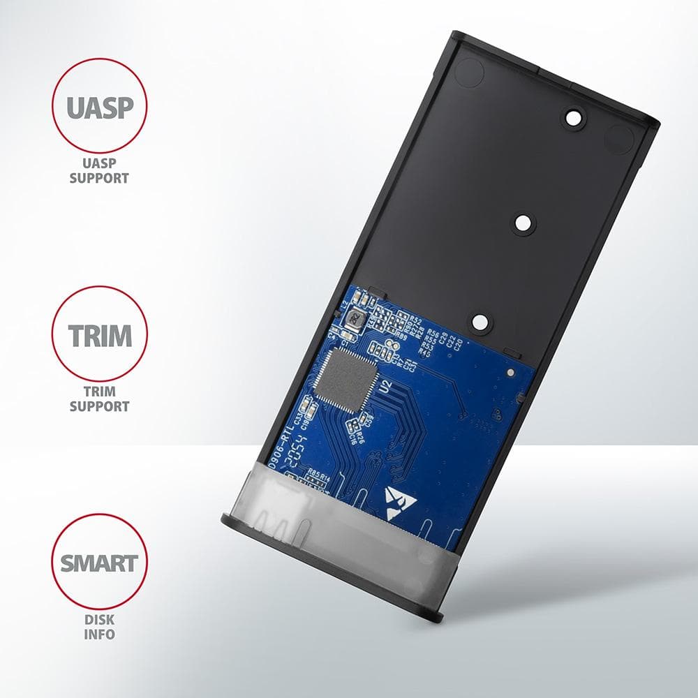 Obudowa zewnętrzna Axagon do dysk&amp;oacute;w M.2 NVMe &amp;amp; SATA SSD / USB-C 3.2 G2, 30-80mm szara