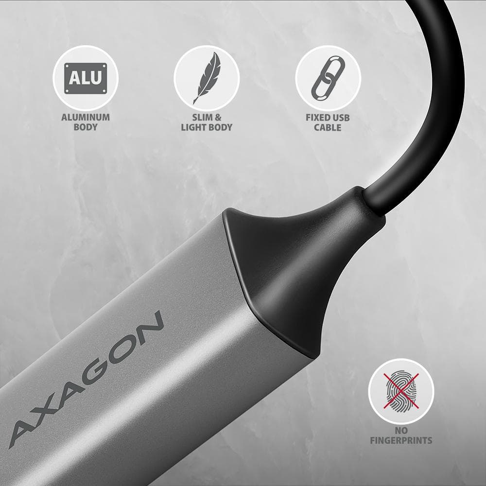 Karta sieciowa Axagon ADE-TXCA USB3.2 Gen 1 Type-C &amp;amp; Type-A / Gigabit Ethernet 10/100/1000
