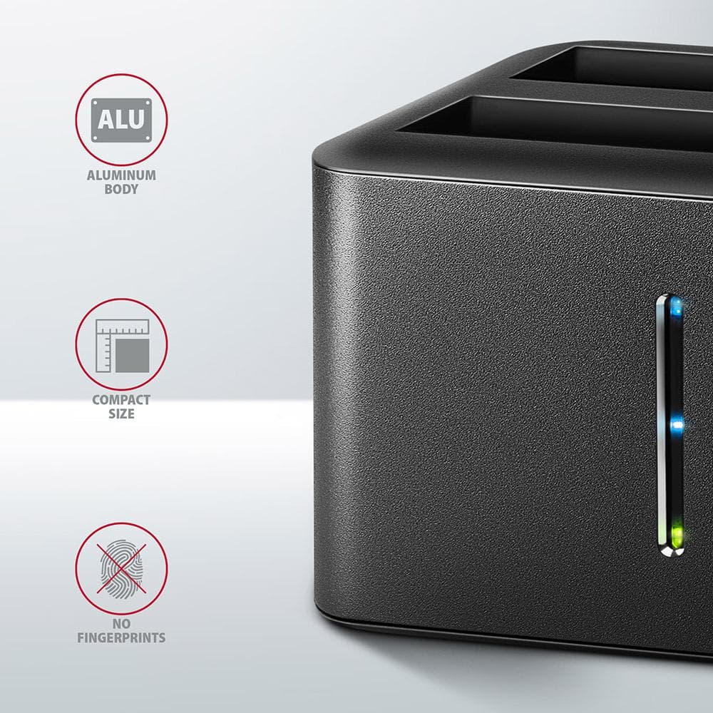 Stacja dokująca Axagon ADSA-D25 USB-A 3.2 Gen1 do 2x SATA 6Gbps 2,5&amp;quot; SSD/HDD z funkcją klonowania