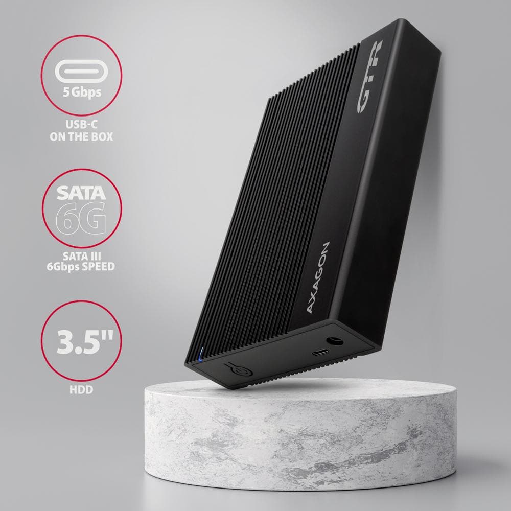 Obudowa zewnętrzna Axagon do dysk&amp;oacute;w HDD 3,5&amp;quot; SATA 3.1 (6Gbit/s) / USB3.2 Gen1