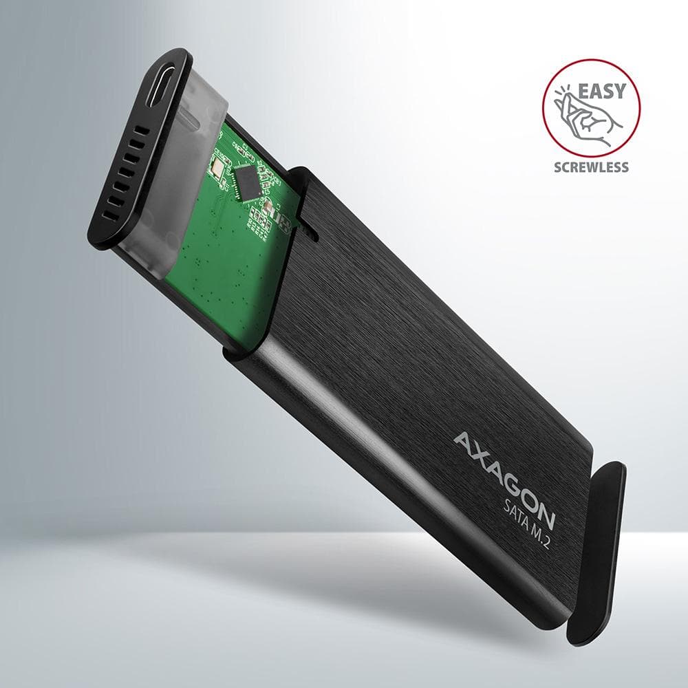 Obudowa zewnętrzna Axagon do dysk&amp;oacute;w M.2 SATA SSD/ USB-C 3.2 Gen2