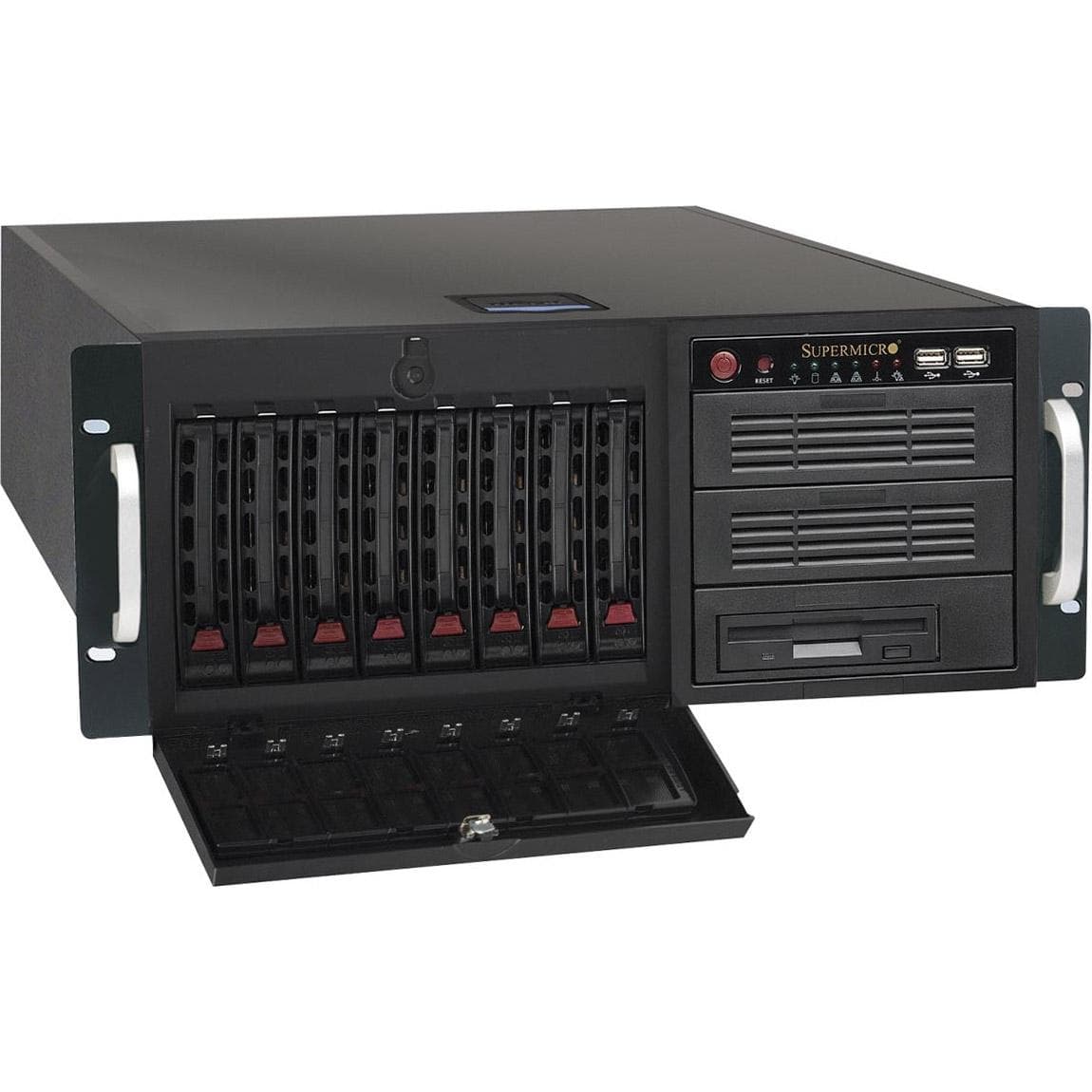Stacja robocza NTT Tytan 4208S26  --- TOWERT 4U, 8 x SATA RAID 1,10,5, Xeon&amp;reg; 4410T, 2 x 960GB SSD, 2 x 32GB RAM DDR5, 2 x LAN RJ45