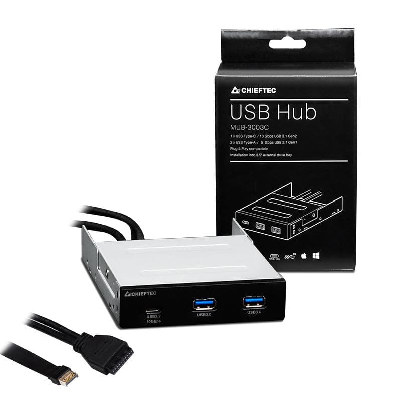 Panel Przedni Chieftec MUB-3003C 3.5&amp;quot; 2x USB 3.0, USB 3.2 Gen.2 Type-C