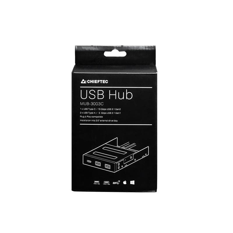 Panel Przedni Chieftec MUB-3003C 3.5&amp;quot; 2x USB 3.0, USB 3.2 Gen.2 Type-C