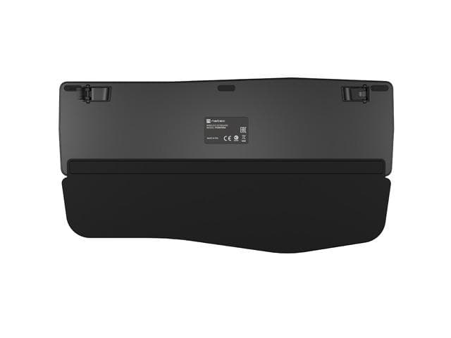 Klawiatura Ergonomczna PORIFERA, Slim, bezprzewodowa 2.4 GHz, BT 5.0,  podświetlana, czarna
