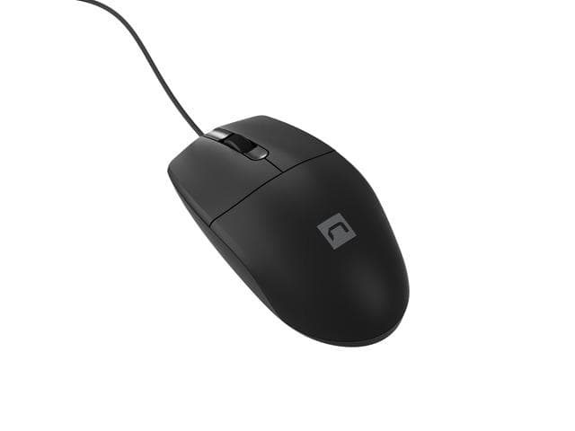 Mysz RUFF PLUS  przewodowa optyczna, 1200 DPI, 3 przyciski, USB, 1.8m czarna