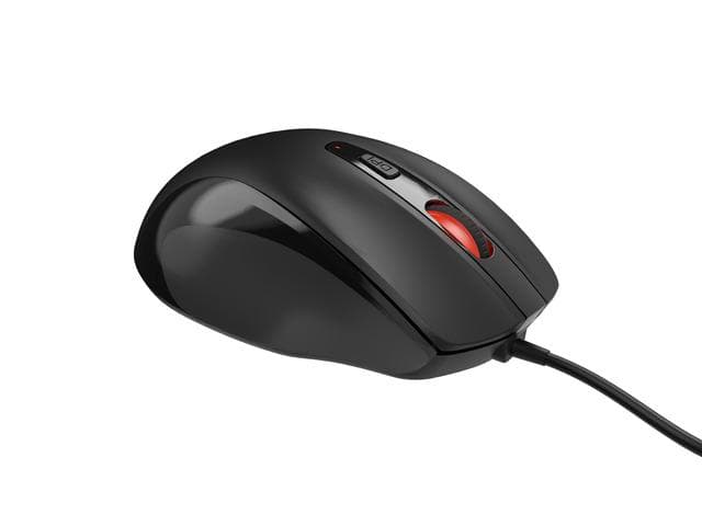 Mysz PIGEON 2  przewodowa optyczna, 4000 DPI, 6 przycisk&amp;oacute;w, programowalna,  USB, 1.8m czarna