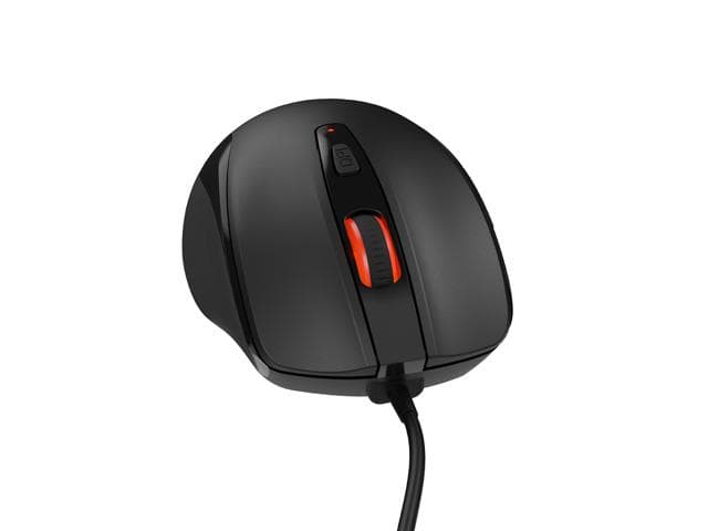 Mysz PIGEON 2  przewodowa optyczna, 4000 DPI, 6 przycisk&amp;oacute;w, programowalna,  USB, 1.8m czarna