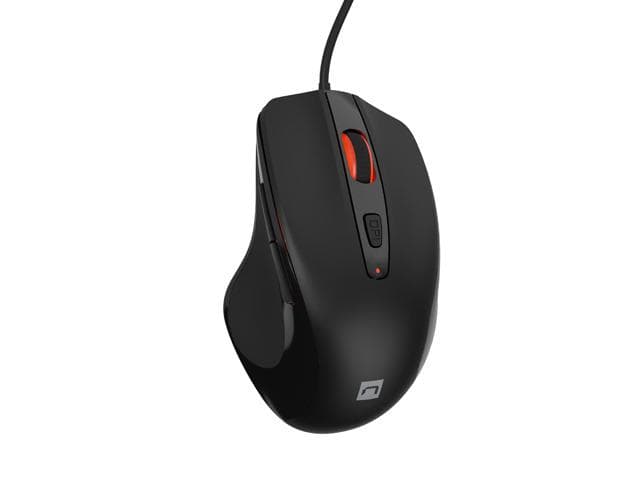 Mysz PIGEON 2  przewodowa optyczna, 4000 DPI, 6 przycisk&amp;oacute;w, programowalna,  USB, 1.8m czarna