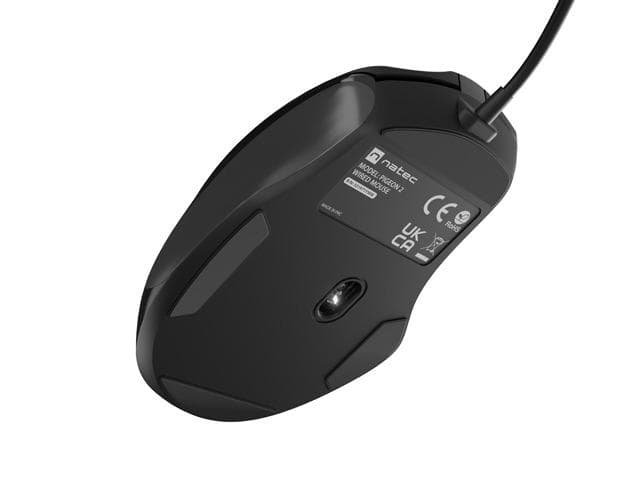 Mysz PIGEON 2  przewodowa optyczna, 4000 DPI, 6 przycisk&amp;oacute;w, programowalna,  USB, 1.8m czarna