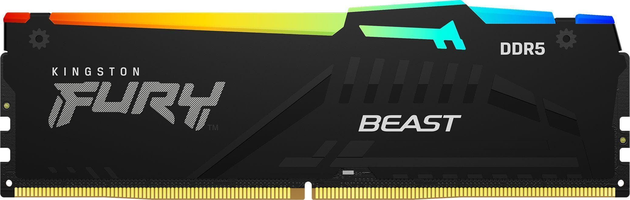 Pamięć RAM Kingston Fury Beast Black RGB 32GB (2x16GB) DDR5 6000MHz