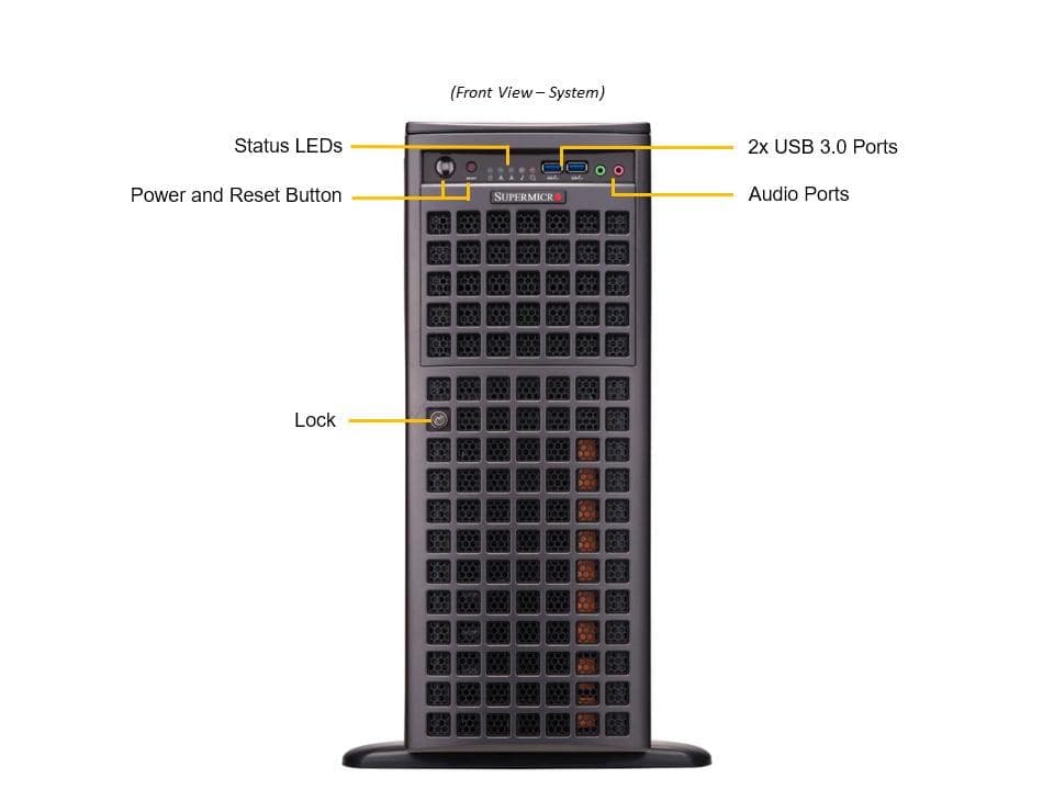 Serwer NTT Tytan 4208S27 GPU --- TOWER 4U, 8 x SATA RAID 1,10,5, Xeon&amp;reg; 4410T, 2 x 960GB SSD, 2 x 32GB RAM DDR5, 2 x LAN RJ45