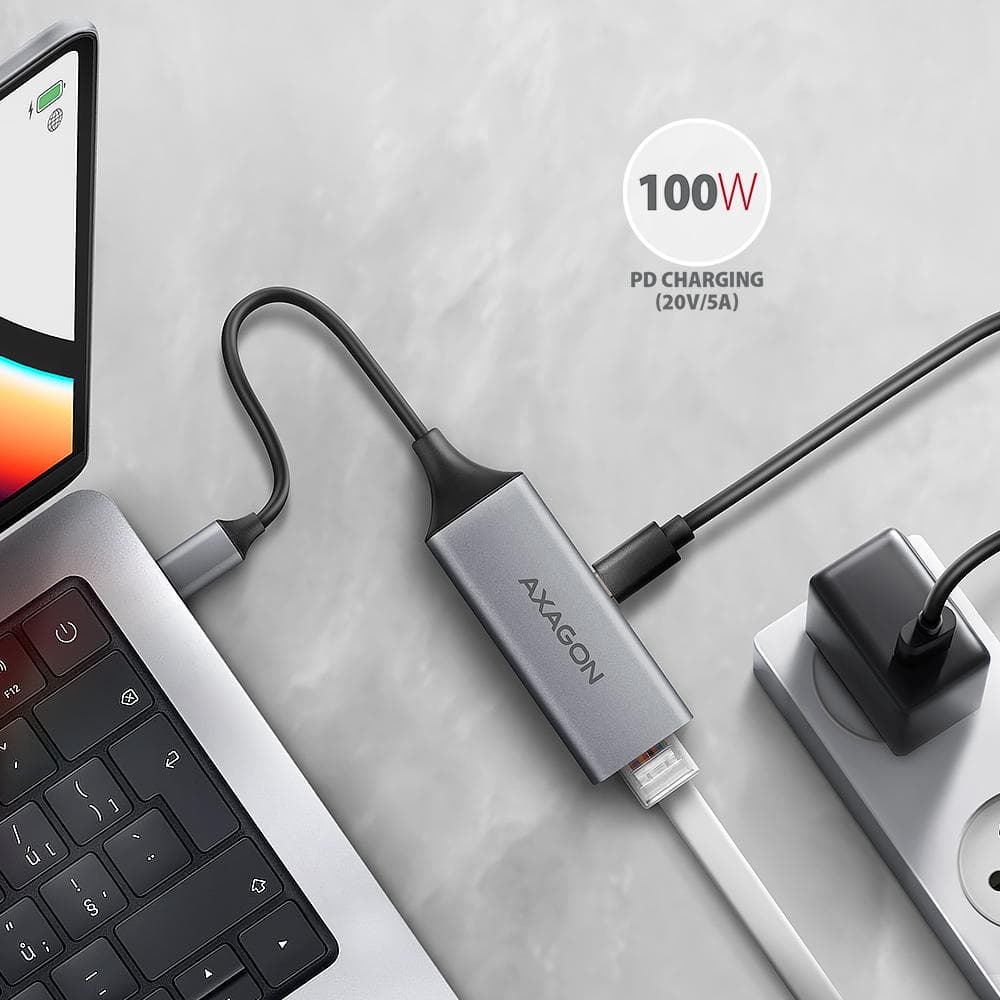 Karta sieciowa Axagon ADE-TXPD USB3.2 Gen 1 Type-C / Gigabit Ethernet 10/100/1000
