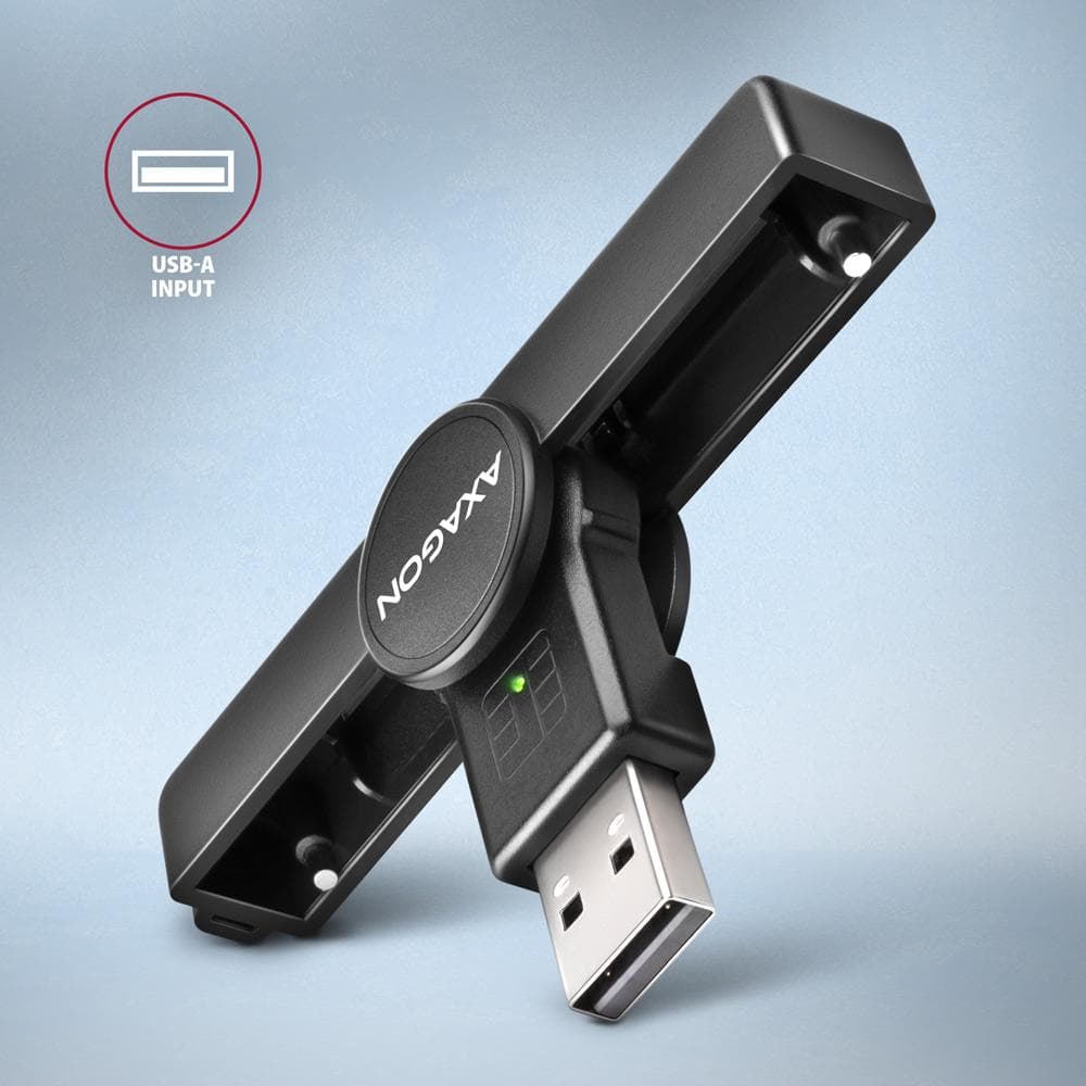 Zewnętrzny mini czytnik kart identyfikacyjnych Smart Card Axagon CRE-SMPA USB 2.0