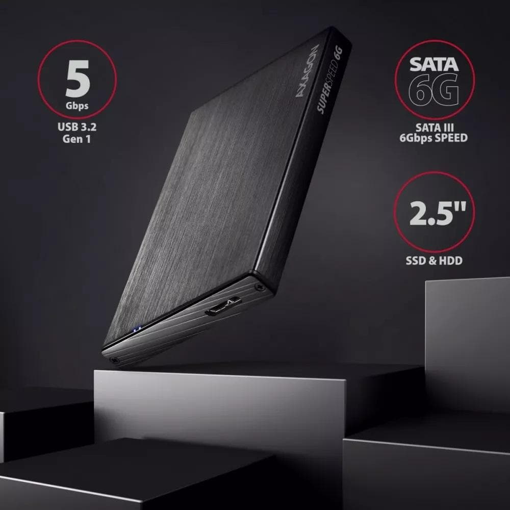 Obudowa zewnętrzna Axagon EE25-XA6 SSD/HDD 2,5&amp;quot; SATA 3.1 (6Gbit/s) /USB3.2 Gen1