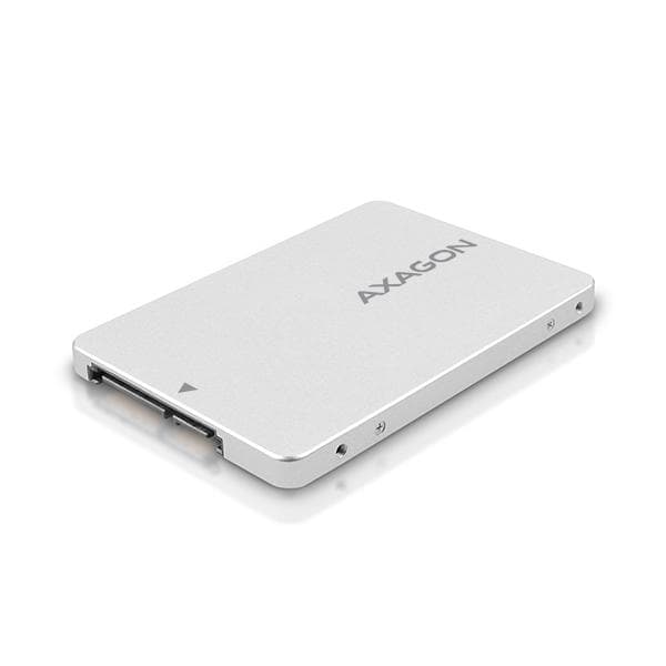 Wewnętrzna obudowa montażowa 2,5&amp;quot; Axagon RSS-M2SD z interfejsem SATA do dysk&amp;oacute;w SSD M.2 SATA srebrna