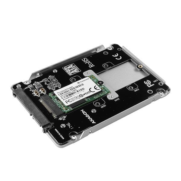 Wewnętrzna obudowa montażowa 2,5&amp;quot; Axagon RSS-M2SD z interfejsem SATA do dysk&amp;oacute;w SSD M.2 SATA srebrna