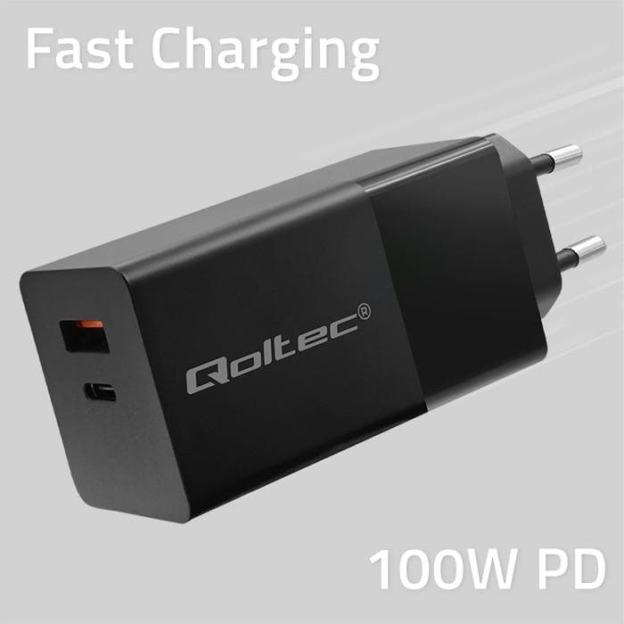 Ładowarka GaN 100W Power Pro QOLTEC