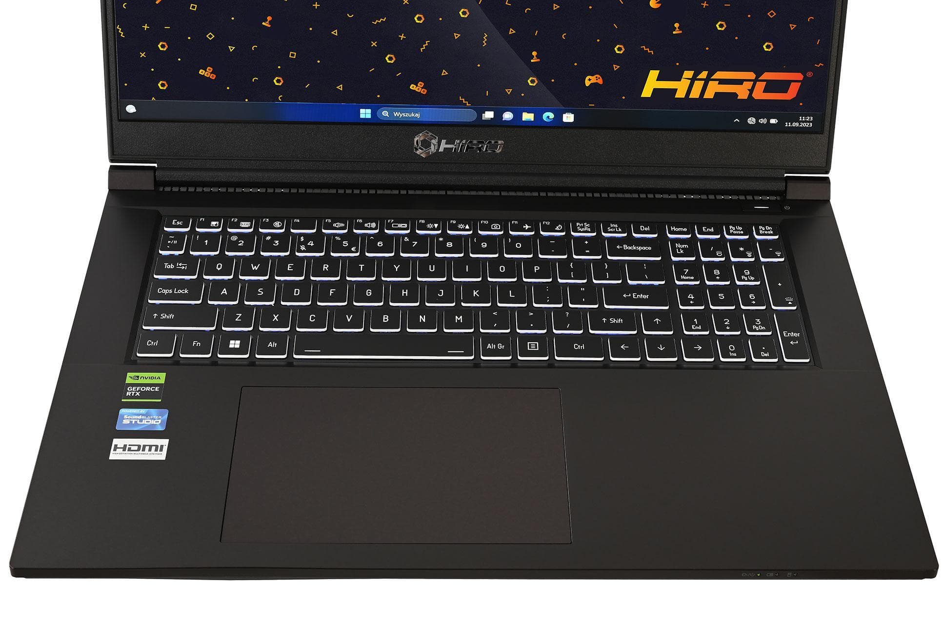 Laptop gamingowy HIRO KX760 17,3'', 144Hz, i7 13620H, RTX 4060 8GB, 32GB RAM, 2TB SSD M.2, W11H