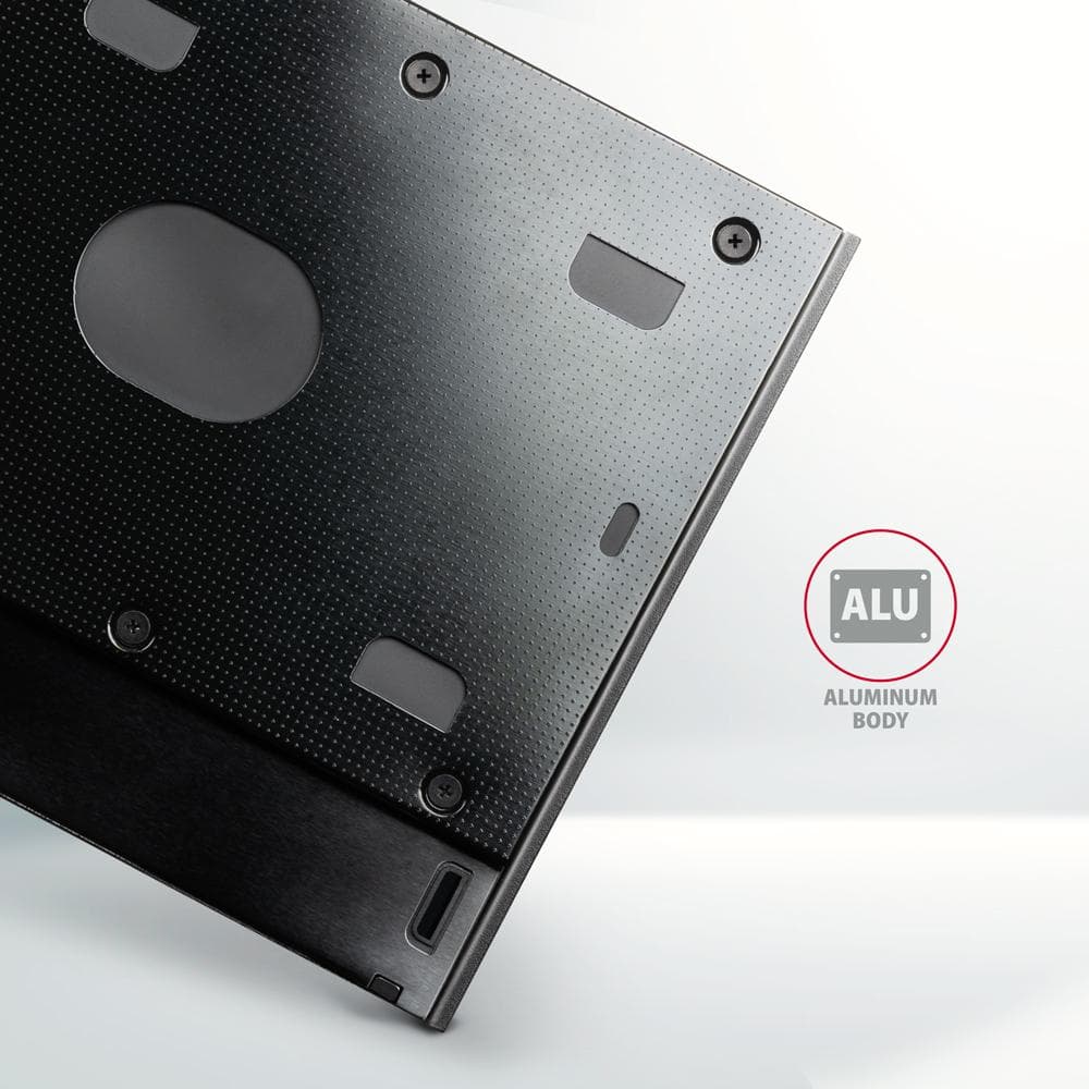 Ramka montażowa/redukcja z gniazda DVD do 2.5&amp;quot; SSD/HDD 9.5 mm Axagon czarna