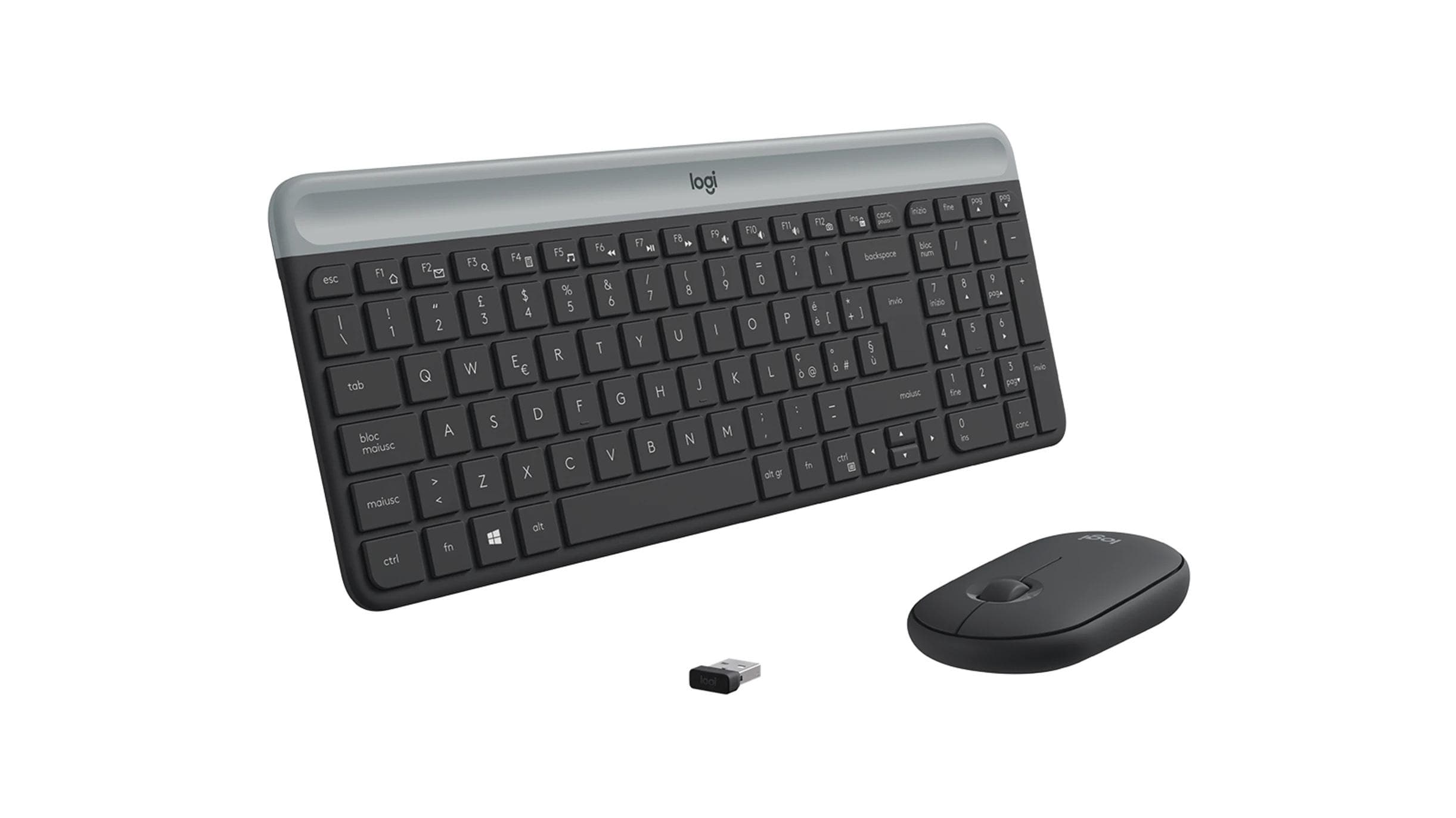 Zestaw bezprzewodowy Logitech MK470 Slim&amp;amp;Silent grafitowy